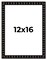 12x16 Bamboo Picture Frame with UV-Resistant Acrylic & Acid Free Backing, Available in 4 Finishes - Brown, Black, Gold, and Natural